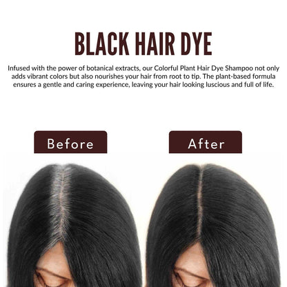Colorful Plant Hair Dye Shampoo | 100ml Comb-In Bottle for Easy Hair Coloring