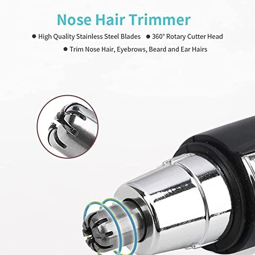 Nose & Ear Hair Trimmer – Battery-Operated Painless Grooming