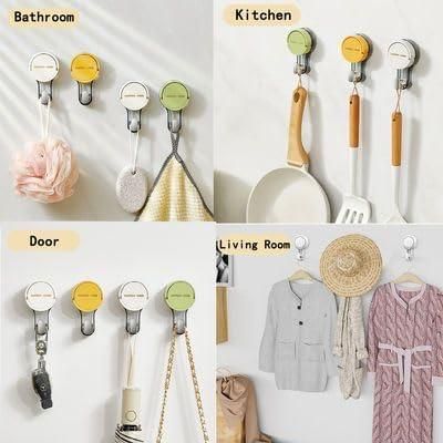 Suction Wall Hooks (2 PCS) | Heavy Duty, Reusable & Waterproof