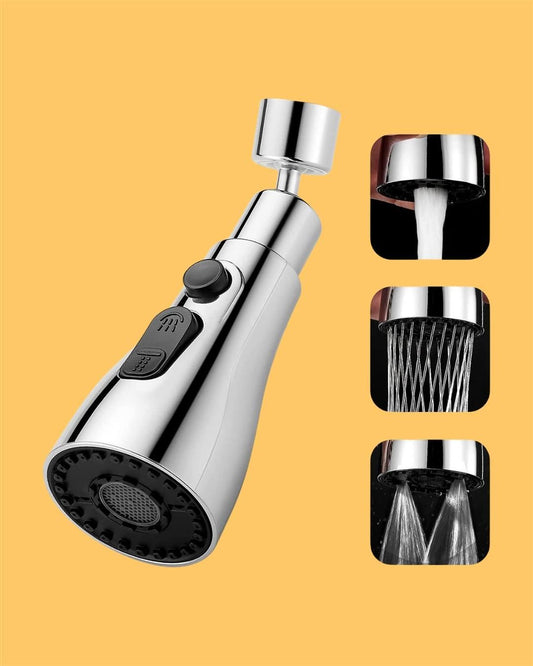 3 Modes Kitchen Sink Faucet | Stainless Steel Polished Chrome with Dual Spray