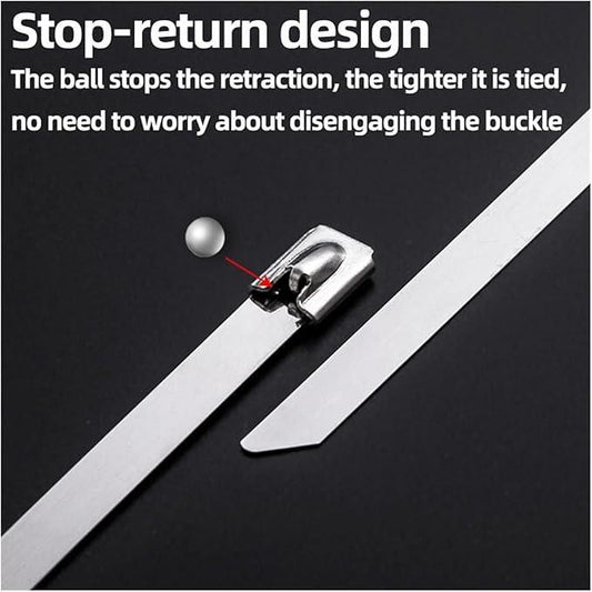 Stainless Steel Cable Lock Ties | Pack of 10