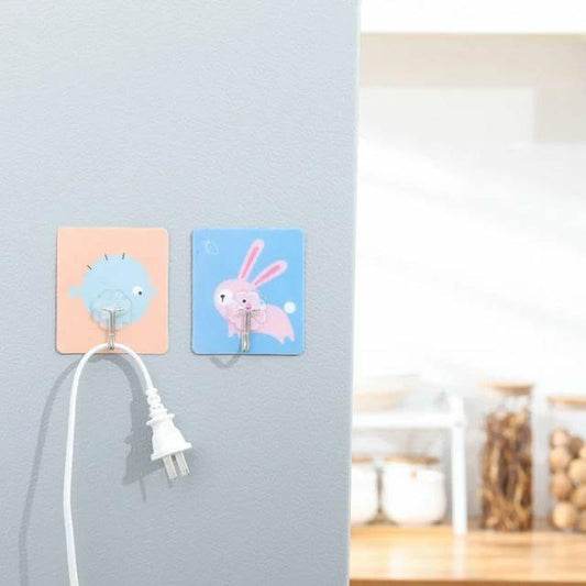 Cartoons Strong Adhesive Wall Hooks – Heavy Duty & Reusable (Pack of 3)