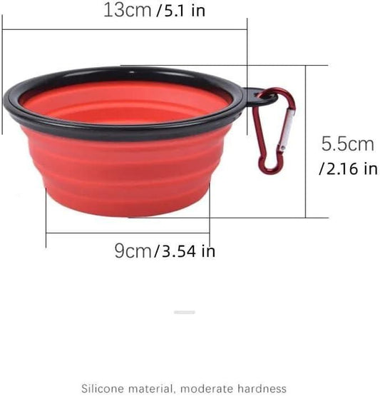 Foldable Silicone Pet Feed Bowl – Travel & Outdoor Friendly