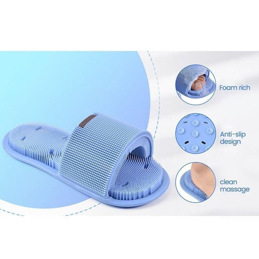 Shower Foot Scrubber – Silicone Bristle Foot Cleaning & Massage Brush