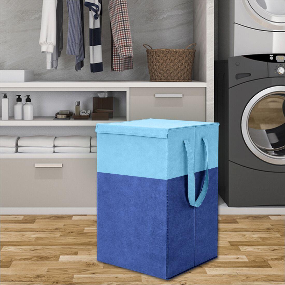 Foldable Laundry Bag with Lid & Handle | Fabric Laundry Basket