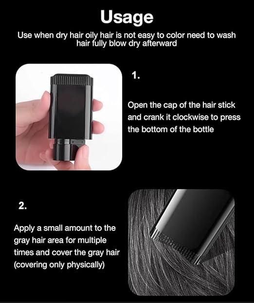 White Hair Touch-Up Comb | 2-in-1 Portable Hair Dye for Quick Coverage