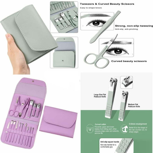 Manicure & Pedicure Kit for Women | Complete Nail Care Travel Set