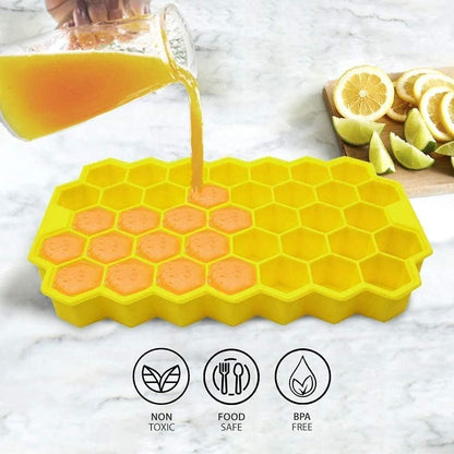 Silicone Ice Cube Maker Tray (Pack of 2) | BPA-Free Multi-Purpose Tray
