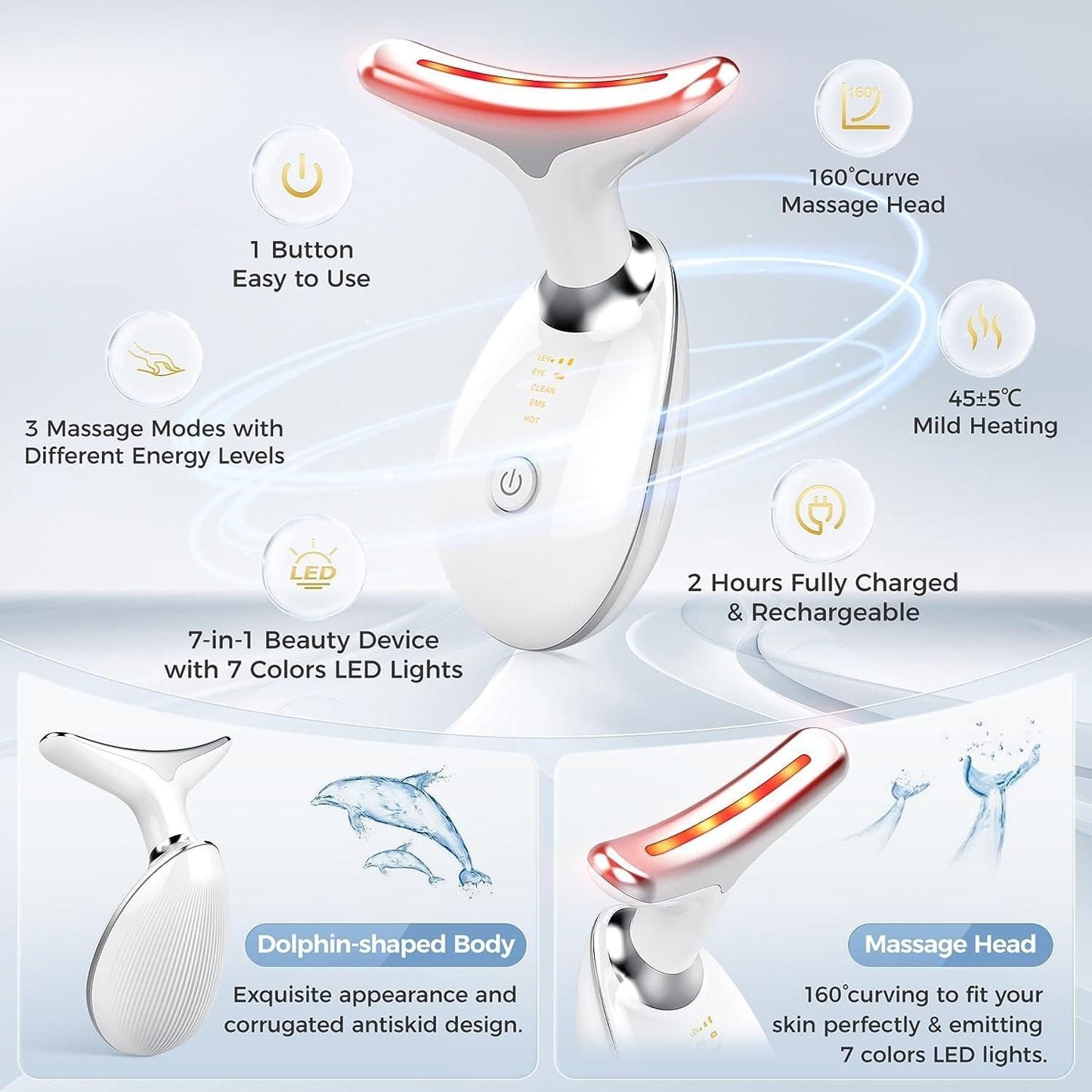 Multifunctional Facial Skin Care Tool | ABS Beauty Device for All Skin Types