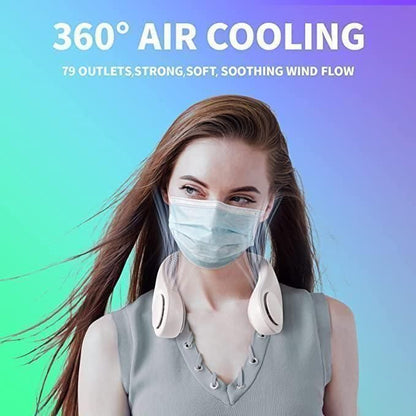 Portable Bladeless Neck Fan – Rechargeable & Hands-Free